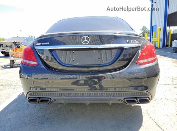 55SWF8HB4HU214109 2017 MERCEDES-BENZ C Black უკანა ხედი