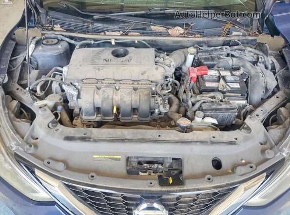 3N1AB7AP5KY246248 2019 NISSAN SENTRA Blue Engine compartment view