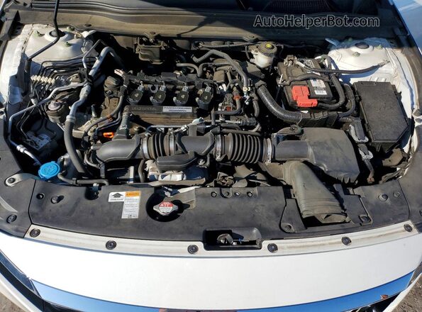 1HGCV1F17JA041324 2018 HONDA ACCORD White Widok komory silnika