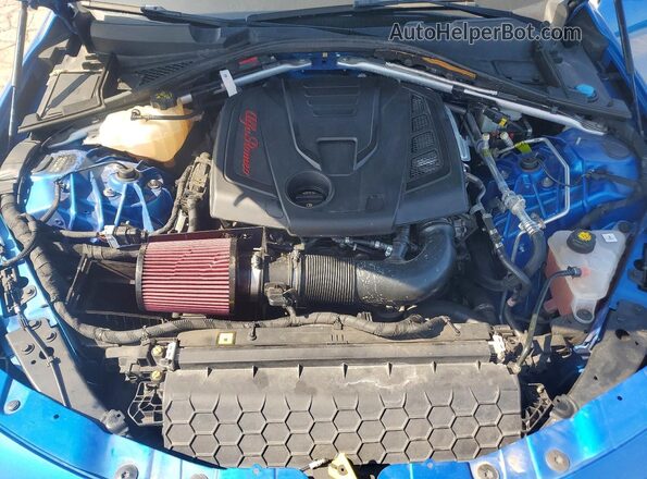 ZARFAECN8H7560028 2017 ALFA ROMEO GIULIA Blue ძრავის განყოფილების ხედი