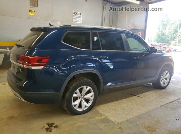 1V2UR2CA1KC571617 2019 VOLKSWAGEN ATLAS Blue Przód prawy