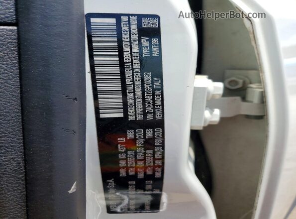 ZACCJABT2GPD02952 2016 JEEP RENEGADE White VIN კოდის სტიკერის ხედი