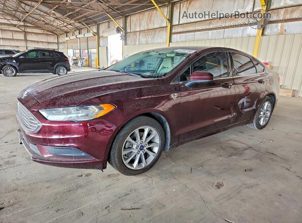 3FA6P0HD5HR247559 2017 FORD FUSION Burgundy Tył lewy