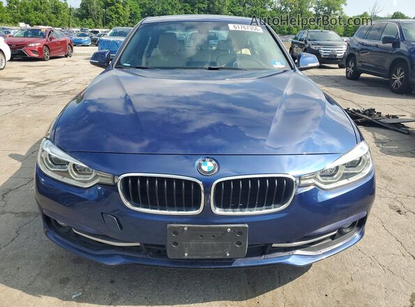 WBA8D9C58JEM32467 2018 BMW 3 SERIES Синий Вид сзади