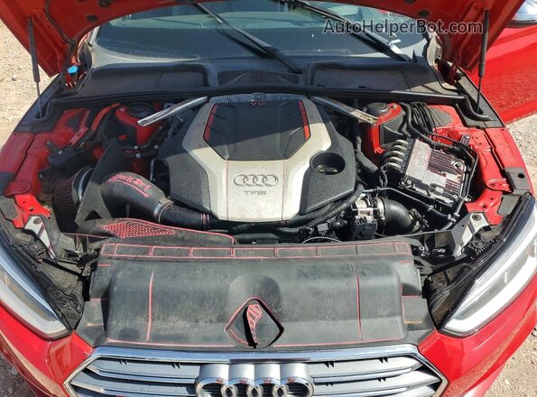 WAUC4CF53JA028194 2018 AUDI S5 Red ძრავის განყოფილების ხედი