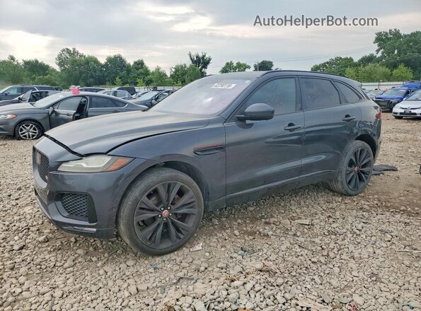 SADCM2BV6HA498253 2017 JAGUAR F-PACE Gray Trasero izquierdo