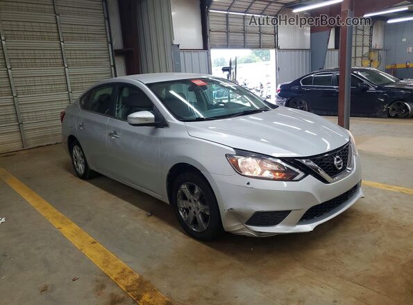 3N1AB7AP3KY368638 2019 NISSAN SENTRA Silver Widok z przodu