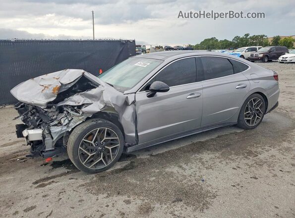 KMHL14JC2PA274374 2023 HYUNDAI SONATA Silver Rear left
