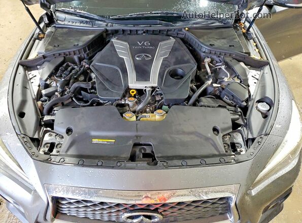 JN1EV7AP0JM361303 2018 INFINITI Q50 Silver Vista del compartimento del motor