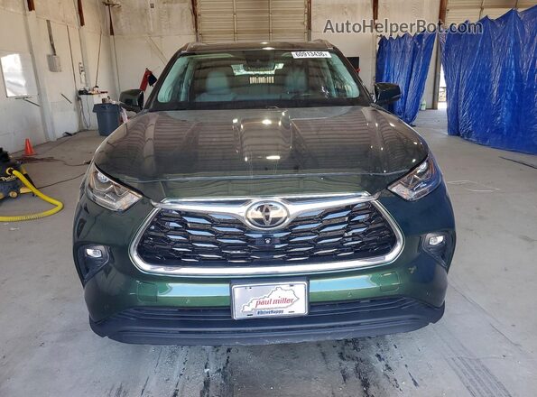 5TDKDRBH4PS500349 2023 TOYOTA HIGHLANDER Green Вид ззаду
