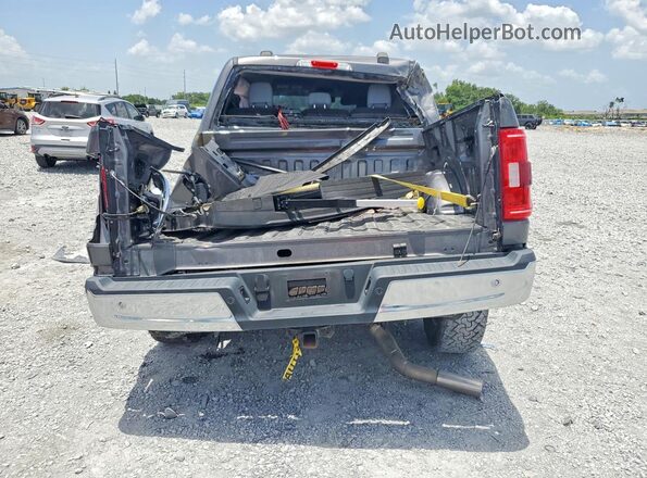 1FTFW1E87NKF23427 2022 FORD F150 Gray Widok wnętrza z przodu