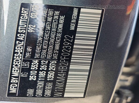 W1NKM4HB2PF023922 2023 MERCEDES-BENZ GLC-CLASS Gray Vista interior de 360 grados