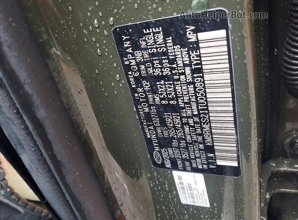 KM8RMES21TU050891 2026 HYUNDAI PALISADE Зеленый Панорамный вид салона 360°