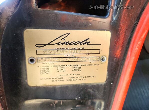 57WA34811XL 1957 LINCOLN PREMIERE Black ძრავის განყოფილების ხედი