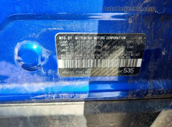 JA4AT3AA3JZ063931 2018 MITSUBISHI ECLIPSE Blue 360 interior view