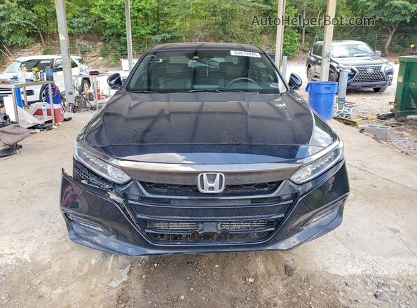 1HGCV1F35JA068779 2018 HONDA ACCORD Black უკანა ხედი