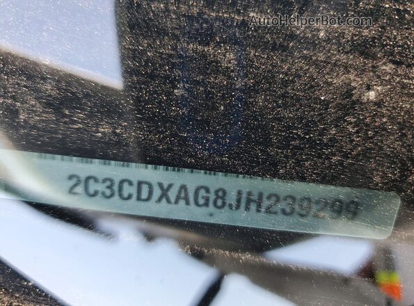 2C3CDXAG8JH239299 2018 DODGE CHARGER White Widok naklejki z numerem VIN