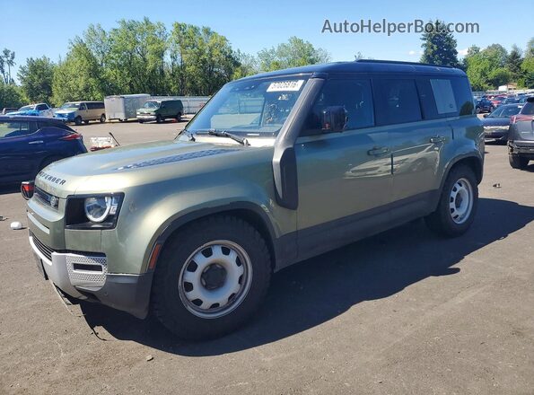 SALEK7RX9M2044378 2021 LAND ROVER DEFENDER Green Trasero izquierdo