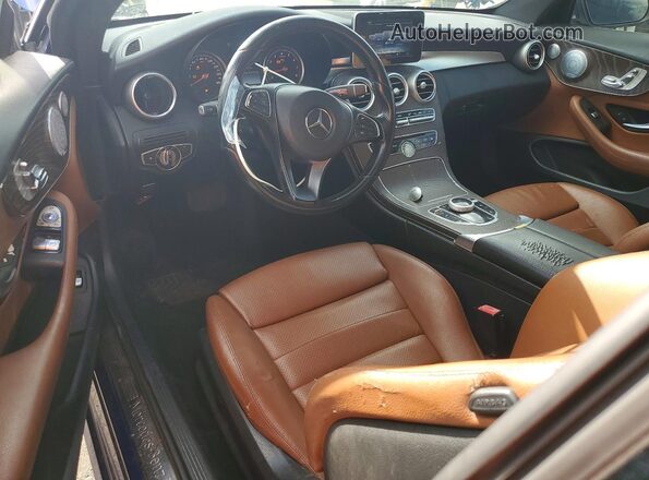 WDDWJ4KB1HF331939 2017 MERCEDES-BENZ C Blue Vista del cuadro de instrumentos