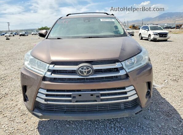 5TDBZRFH8KS982070 2019 TOYOTA HIGHLANDER Brown უკანა ხედი