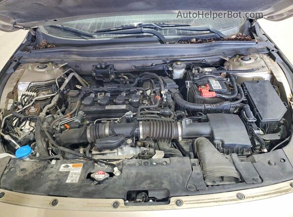 1HGCV1F13JA123924 2018 HONDA ACCORD Золотой Вид подкапотного пространства