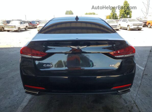 KMHGN4JE6HU166511 2017 GENESIS G80 Black წინა სალონის ხედი