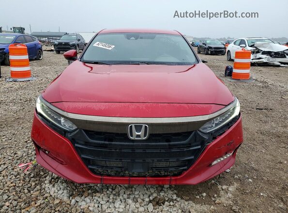 1HGCV1F38KA110007 2019 HONDA ACCORD Red უკანა ხედი