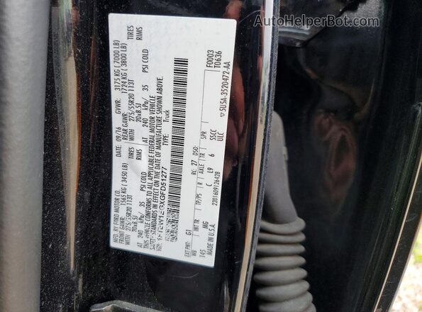 1FTEW1EGXGFD51277 2016 FORD F150 Черный Вид наклейки с VIN-кодом