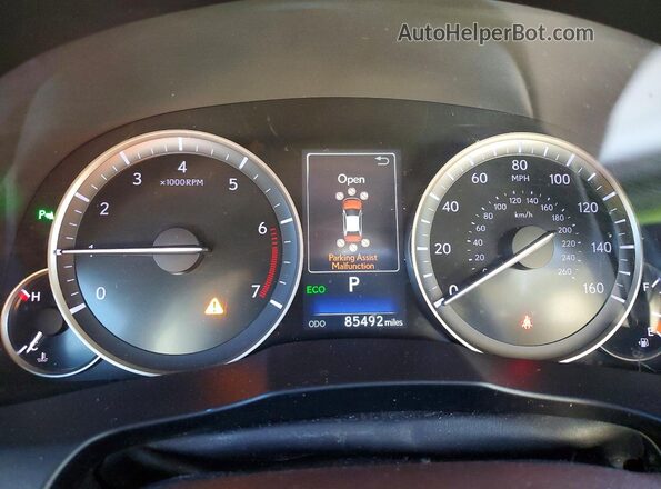 58ABK1GG3GU009892 2016 LEXUS ES Black Widok zestawu wskaźników
