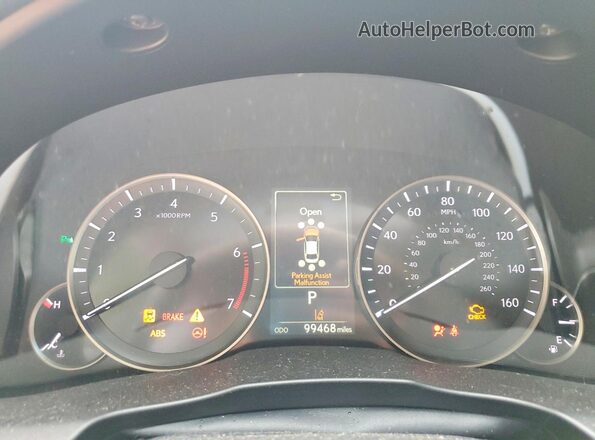 58ABK1GG3GU024134 2016 LEXUS ES Black ხელსაწყოთა პანელის ხედი