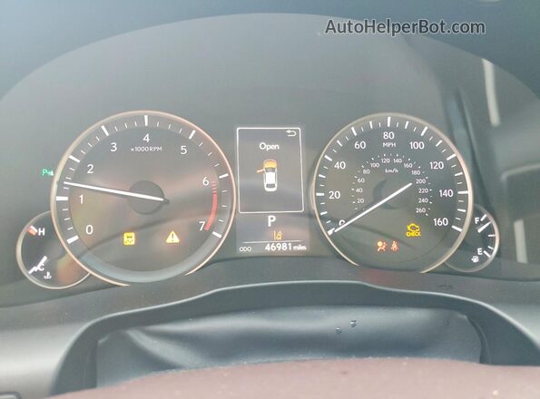58ABK1GG4JU082941 2018 LEXUS ES Silver Вид щитка приладів