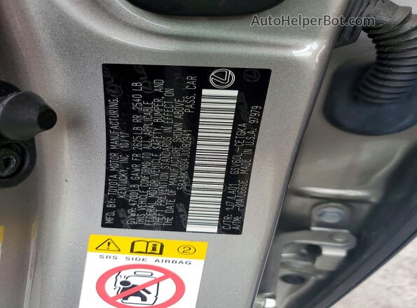 58ABK1GG4JU082941 2018 LEXUS ES Silver Вид підкапотного простору