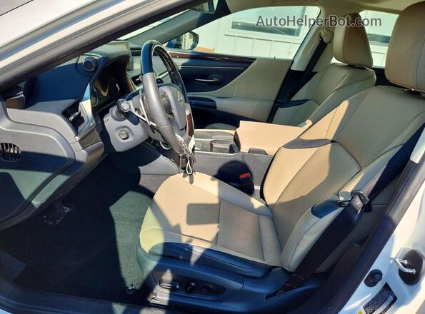 58ABZ1B10KU023515 2019 LEXUS ES White წინა სალონის ხედი