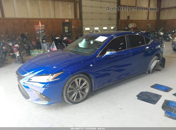58ABZ1B11KU021577 2019 LEXUS ES 350 Синий Передняя левая четверть