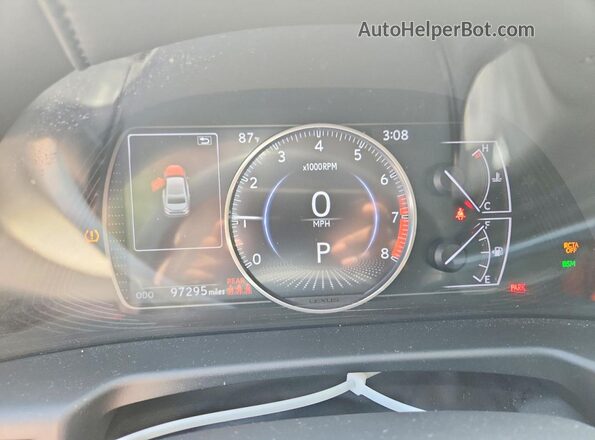 58ABZ1B14KU014221 2019 LEXUS ES Red Instrument cluster view