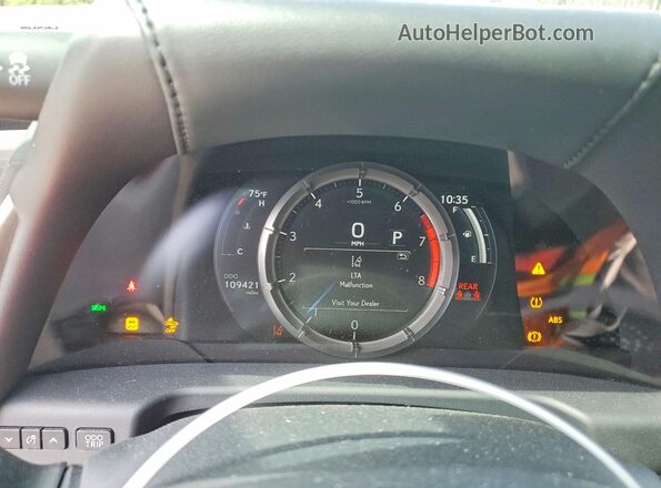 58ABZ1B14KU014414 2019 LEXUS ES Black Вид щитка приладів