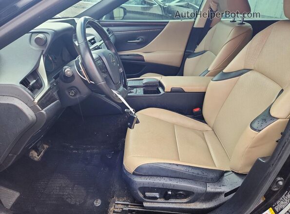 58ABZ1B14KU041371 2019 LEXUS ES Black წინა სალონის ხედი
