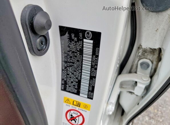 58ABZ1B15KU040522 2019 LEXUS ES White Engine compartment view