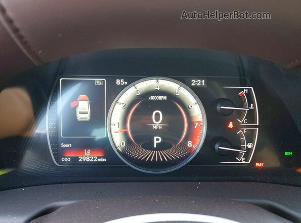 58ABZ1B18KU020524 2019 LEXUS ES Blue Սարքավորումների վահանակի տեսք