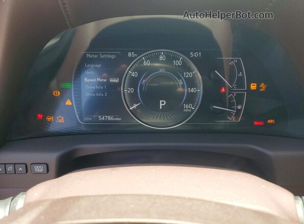 58ACA1C13MU003563 2021 LEXUS ES Silver ხელსაწყოთა პანელის ხედი