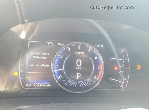58ACZ1B19LU055854 2020 LEXUS ES Silver Вид щитка приладів