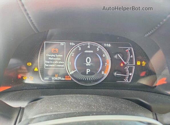 58ACZ1B19LU070774 2020 LEXUS ES Black Вид щитка приладів