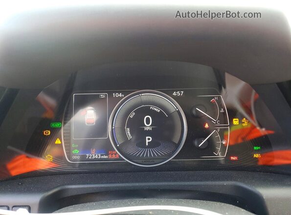 58ADA1C14NU019339 2022 LEXUS ES Burgundy Вид щитка приладів