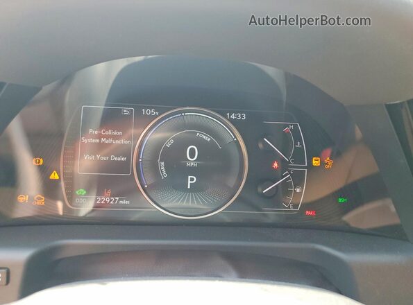 58ADA1C14PU033275 2023 LEXUS ES Gray Widok zestawu wskaźników