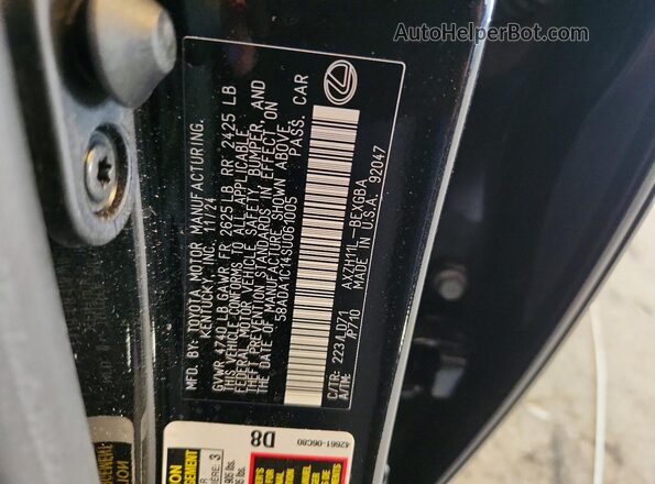 58ADA1C14SU061005 2025 LEXUS ES Black Շարժիչի բաժամունքի տեսք