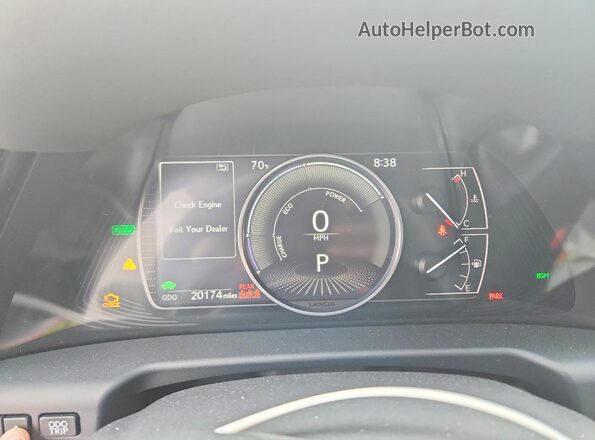 58ADA1C18PU029407 2023 LEXUS ES Charcoal Widok zestawu wskaźników