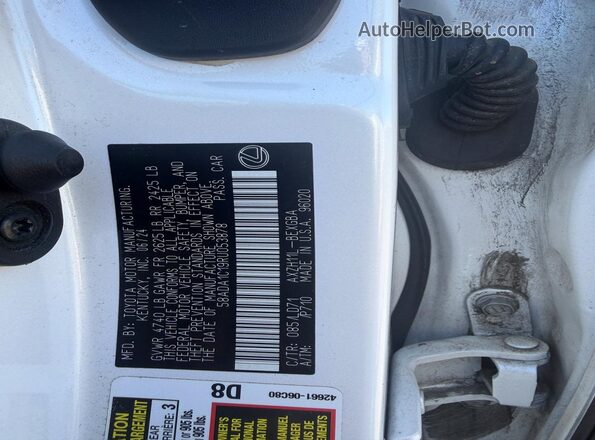 58ADA1C19RU053878 2024 LEXUS ES White Вид задніх сидінь