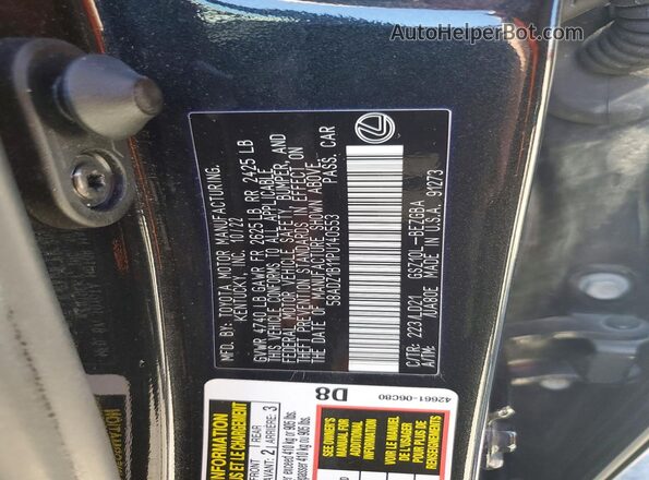 58ADZ1B11PU140553 2023 LEXUS ES Черный Вид подкапотного пространства
