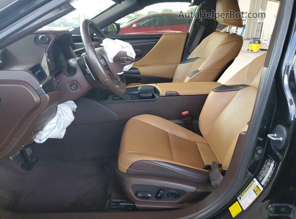 58ADZ1B12LU067753 2020 LEXUS ES Black Вид салону спереду