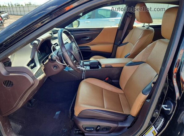 58ADZ1B13LU071245 2020 LEXUS ES Black Widok wnętrza z przodu
